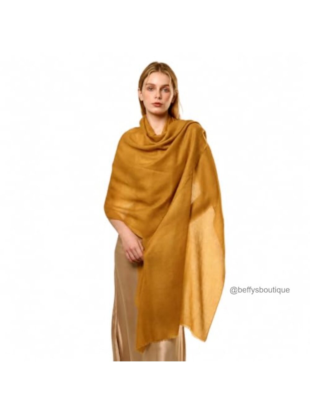 100% Cashmere Shawl Wrap Scarf Featherlight Sheer 75x30